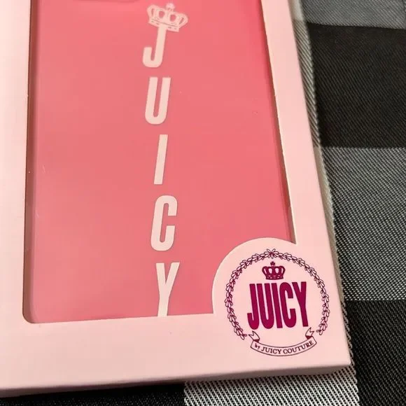 NWT Juicy Couture iPhone 12 Case Queen Carnation Pink & White Durable Comfy Feel - Picture 4 of 7